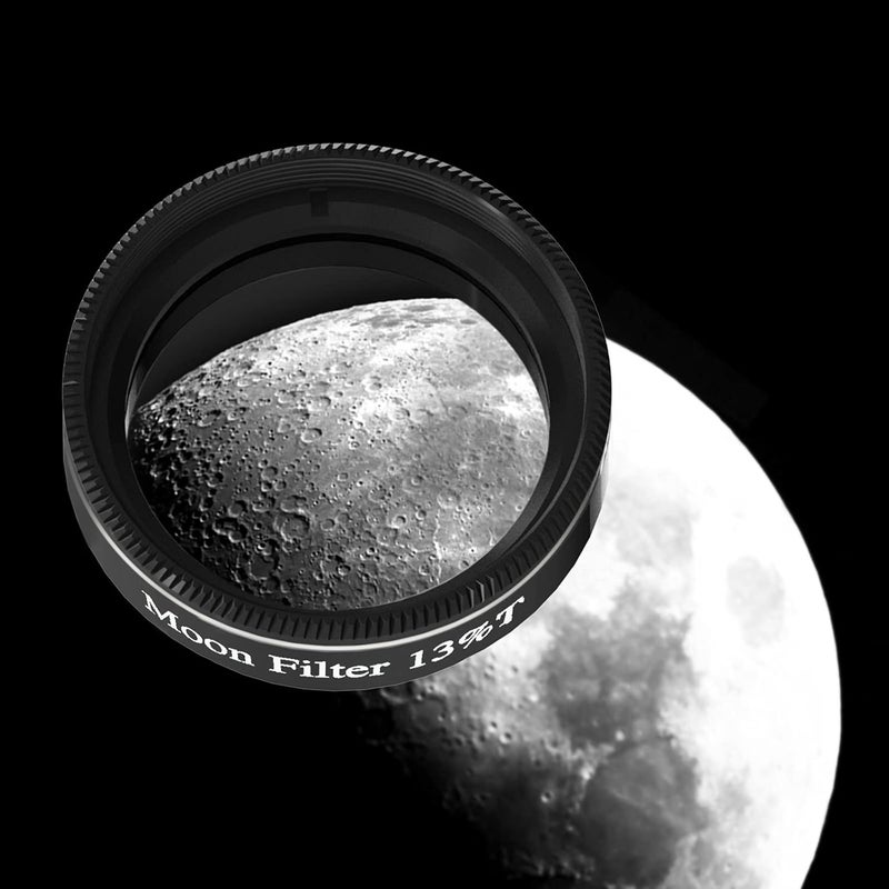 WEOOEN 1.25" Moon Filter for Telescope – ND96 Neutral Density, 13% Transmission, Reduces Lunar Glare - Image 2